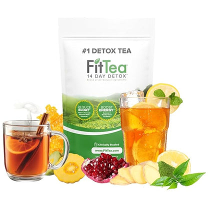 FitTea The Original 14 Day Detox Tea for Weight Loss and Belly Fat - Detox Cleanse Weight Loss Tea for Women and Men - Clinically Tested Slim Tea Detox Drink