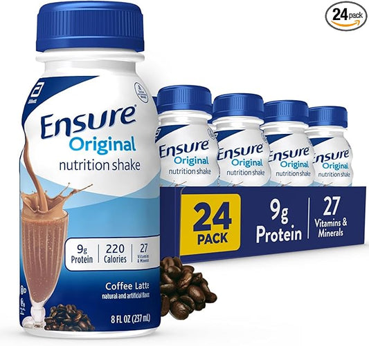 Ensure Original Coffee Latte Nutrition Shake | Meal Replacement Shake | 24 Pack