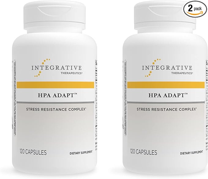 Integrative Therapeutics HPA Adapt - Supports Healthy Stress Response* - with Ashwagandha, Maca, Holy Basil & Rhodiola - Gluten Free - Soy Free - 120 Vegan Capsules - 2 Pack