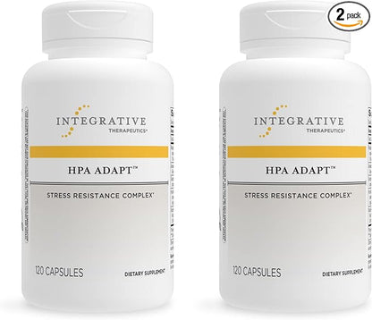 Integrative Therapeutics HPA Adapt - Supports Healthy Stress Response* - with Ashwagandha, Maca, Holy Basil & Rhodiola - Gluten Free - Soy Free - 120 Vegan Capsules - 2 Pack