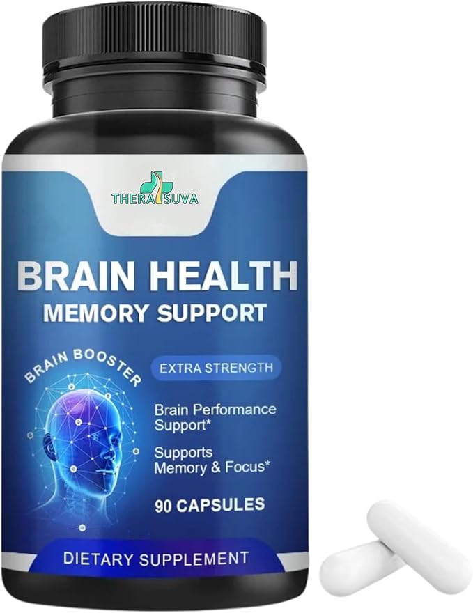 Brain Health Complex | Includes L-Theanine + Vitamin B6 + Phosphatidylserine, Natural Supplement for Focus, Clarity, and Cognitive Function, 90 Softgels - 45 Day Supply