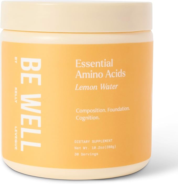 Be Well by Kelly LeVeque Essential Amino Acids Lemon Water Plant-Based Powder