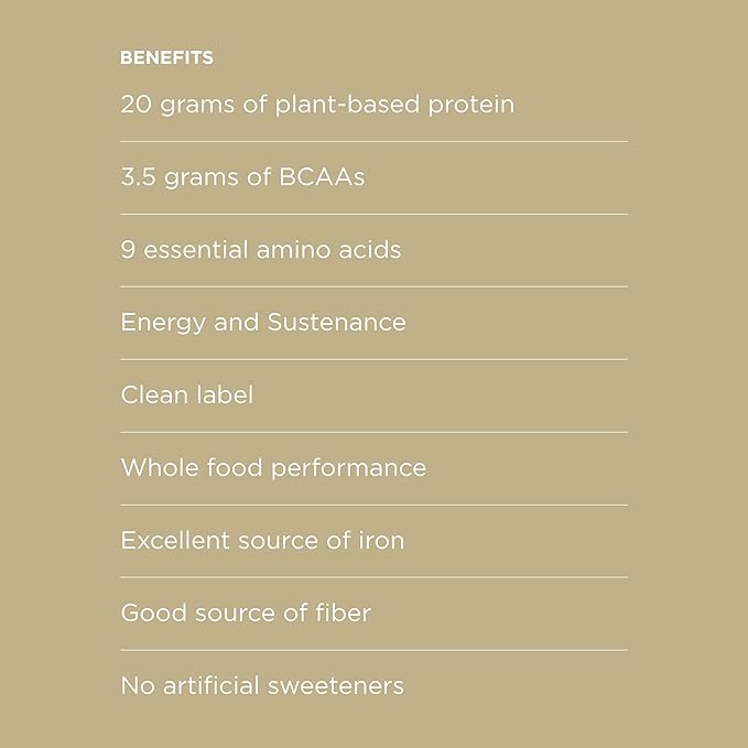 Possible Protein Powder Vanilla Bean - 20g of Vegan, Plant-Based Protein Mix - Non-GMO, Non-Dairy, Gluten-Free - 3.5g of BCAAs - 9 Essential Amino Acids - 15-Day Supply - 1 Bag, 15 Servings