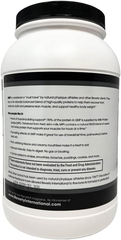 Beverly International UMP Protein Powder, Rocky Road. Unique Whey-Casein Ratio Builds Lean Muscle. Easy to Digest. No Bloat. (32.8 oz) 2lb .8 oz