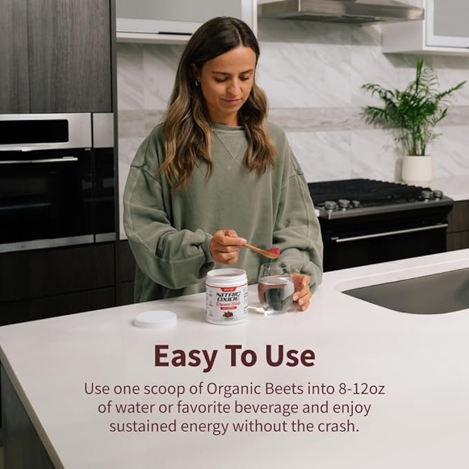 Snap Supplements USDA Organic Beet Root Powder, 3-in-1 Nitric Oxide Supplement, Support Healthy Blood Pressure and Blood Circulation, 250g (8.8 oz, Cherry Lime)