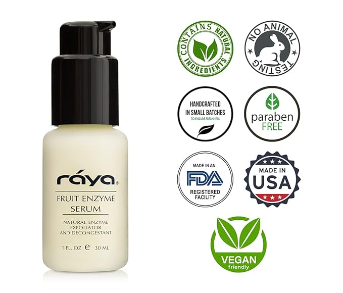 RAYA Fruit Enzyme Serum (505) | Non-Oily, Exfoliating Facial Treatment for Oily, Problem, and Dull Skin | Reduces Black-Heads and Clears Pores