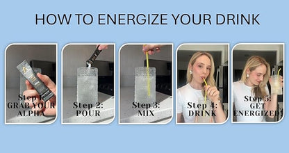 Drink Energizer I Energy Boost Any Drink I 200mg Unflavored Pure Caffeine Powder I Energy in just 30 Minutes I 15 Sticks