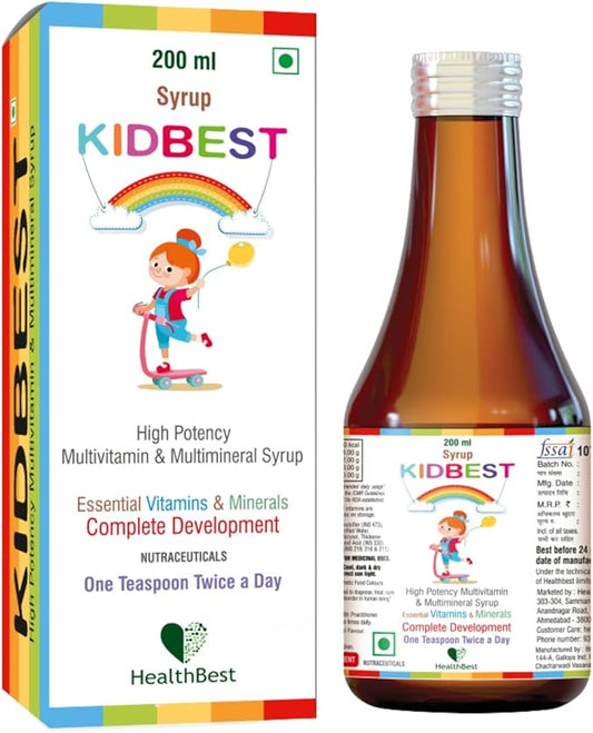 Kidbest Multivitamin Syrup for 3-13 Years Kids | 200ml