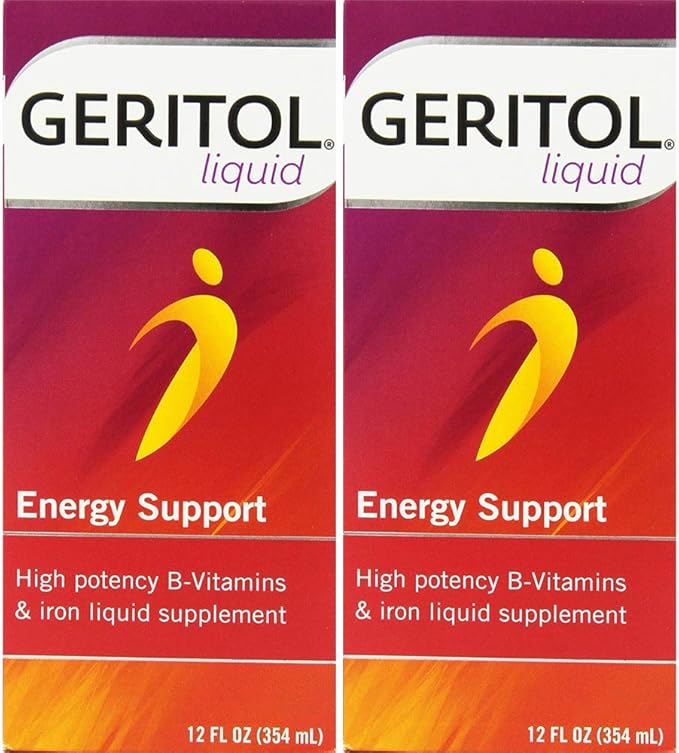 Geritol Liquid Energy Support B-Vitamins,12 Fl Oz (Pack of 2)