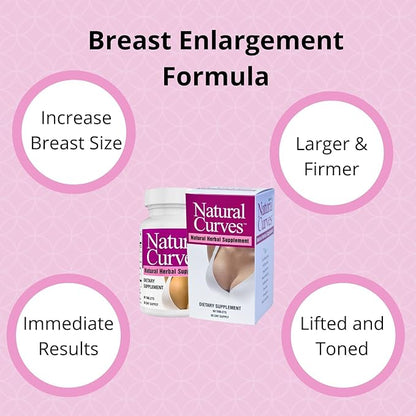 Natural Breast Enhancement Pills for Women & Men – Fast Acting, Vegan Formula for Fuller, Perkier Breasts – 100% Herbal Ingredients for Growth & Firmness – 60 Capsules