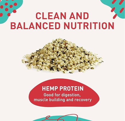 Organic Hemp Heart Unflavored Vegan Protein Powder, Plant-Based for Balanced Nutrition, All-Natural, 1 Ingredient, No Artificial Ingredients, Easy to Digest & Mix (10oz)