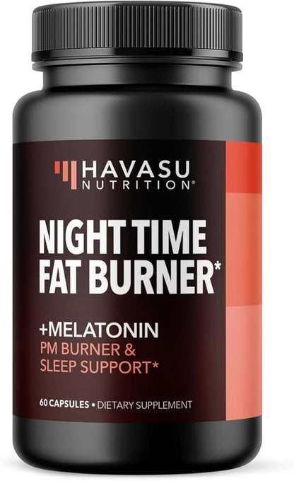 Night Time Fat Burner for Men and Women - Appetite Suppressant for Weight Loss with Melatonin for Sleep Support - Weight Loss Supplement and Metabolism Booster - 2 Month Supply Weight Loss Pills