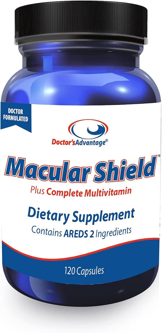 Doctor's Advantage Macular Shield Areds 2 Plus Complete Multivitamin - Eye Vitamins with Lutein & Zeaxanthin – Supports Healthier Macular Function and Comprehensive Eye Care – 120 Count