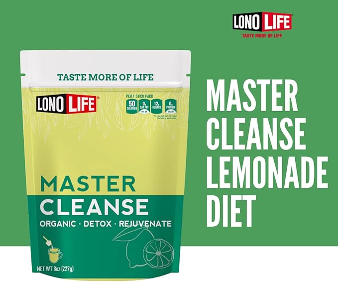 Cleanse Co- Master Cleanse Lemonade - Detox Lemonade Diet Powder - Organic, Gluten-Free - 8 oz Bulk Package- 15 Servings
