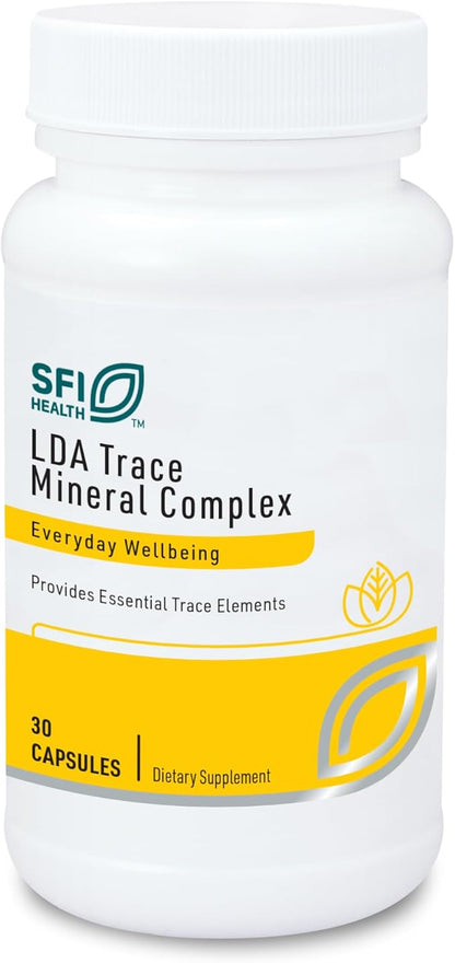 Klaire Labs LDA Trace Mineral Complex - 11 Essential Trace Elements with TRAACS Chelated Minerals, Hypoallergenic & No Iron (30 Vegetarian Capsules)