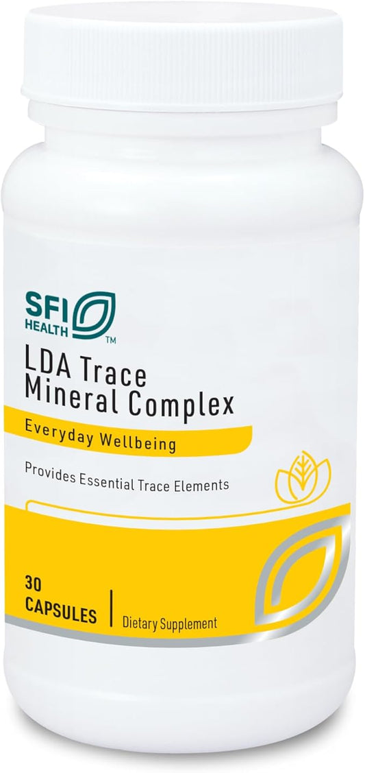 Klaire Labs LDA Trace Mineral Complex - 11 Essential Trace Elements with TRAACS Chelated Minerals, Hypoallergenic & No Iron (30 Vegetarian Capsules)
