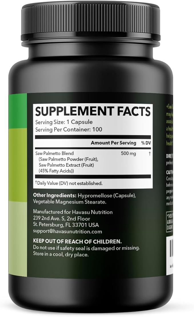 Saw Palmetto For Men Prostate Supplement - Prostate Support Supplement for Men's Health - Potent Saw Palmetto for DHT, Urinary and Prostate Health - Over 3 Month Supply Saw Palmetto Supplement