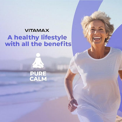 GABA 500mg 5 HTP 150mg Ginkgo Biloba L Tryptophan 500mg L Theanine 200mg Ashwagandha 2000mg - Calming Vitamins for Men and Women with - Made in USA - 120ct