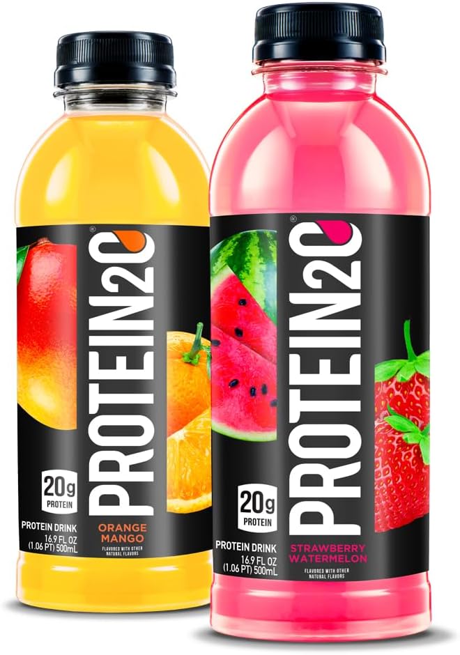 Protein2o 20g Whey Protein Isolate Infused Water Plus Electrolytes, Sugar Free Sports Drink, Ready To Drink, Gluten Free, Lactose Free, 20g Variety Pack, 16.9 Fl Oz (12 Count)
