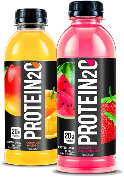 Protein2o 20g Whey Protein Isolate Infused Water Plus Electrolytes, Sugar Free Sports Drink, Ready To Drink, Gluten Free, Lactose Free, 20g Variety Pack, 16.9 Fl Oz (12 Count)