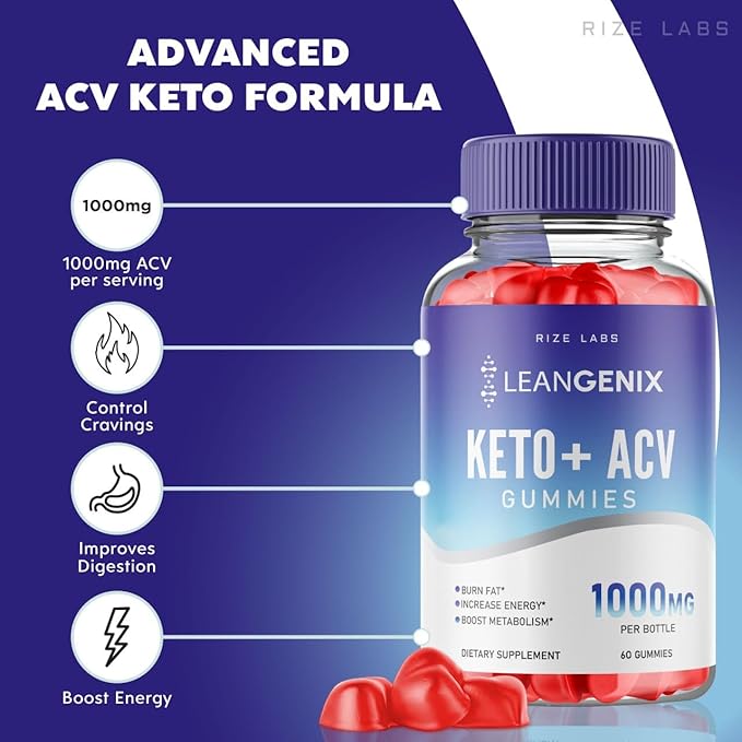 Leangenix Keto ACV Gummies, Leangenix Keto + ACV for Advanced Weight Loss, Leangenix Keto to Burn Fat and Use as Main Source of Energy, Leangenix Gomitas, Supplement Review (60 Gummies)