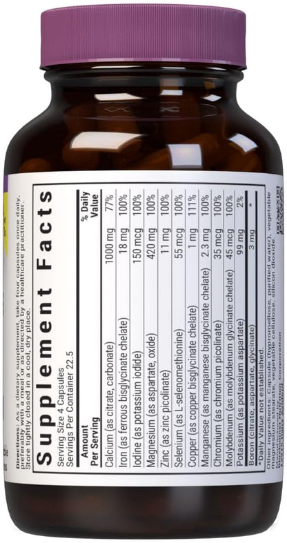 BlueBonnet Multi Minerals Plus Boron Vegetarian Capsules, 90 Count (743715002104)