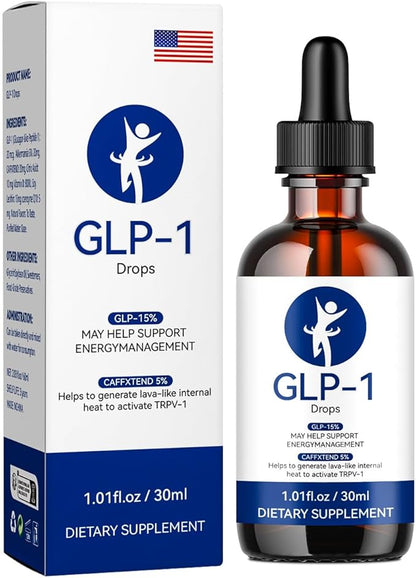 GLP-1 Drops, GLP-1 Supplement Drops for Men and Women ((1 Pack, 1.01 Fl Oz))