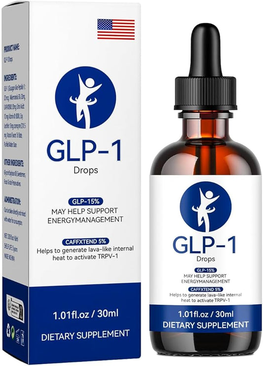 GLP-1 Drops, GLP-1 Supplement Drops for Men and Women ((1 Pack, 1.01 Fl Oz))