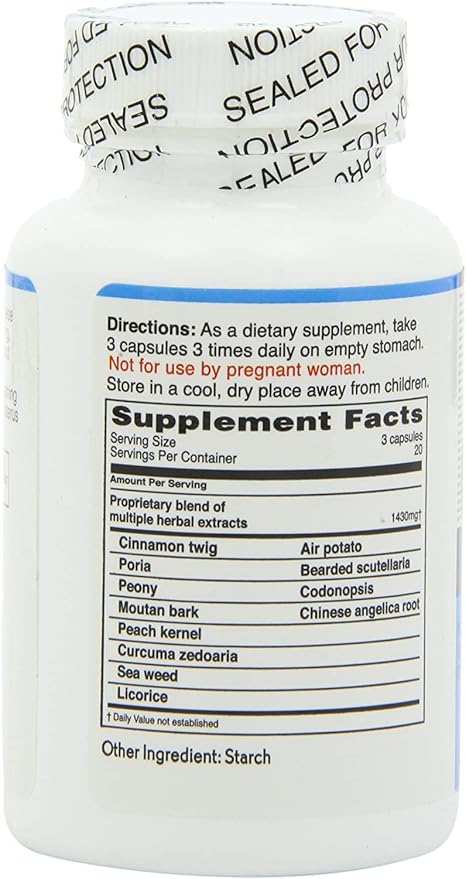 Ovary & Uterus Clean, 500 mg Dietary Supplement Capsules, 60-Count Bottle (Pack of 2)
