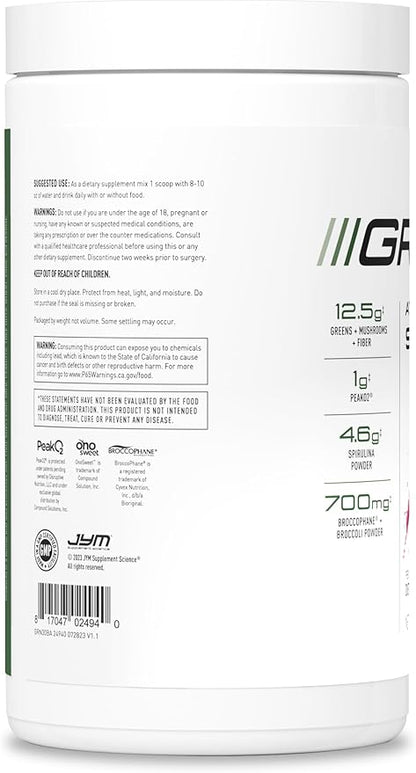 JYM Greens Super Food Powder for Performance, Blueberry Acai, Spirulina, Mushrooms, Vitamins, BroccoPhane & Broccoli, Men & Women, 30 Servings