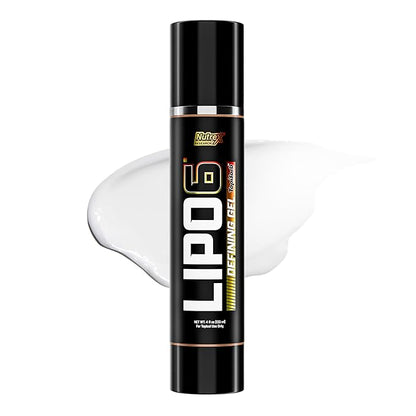 Lipo 6 Defining Gel - Fast Acting Cream for Men & Women | Anti Cellulite | Targets Stubborn Areas | Promotes Toning & Firming | Enhances Workout Efficiency, Heat Thermogenic Effect | 4 oz