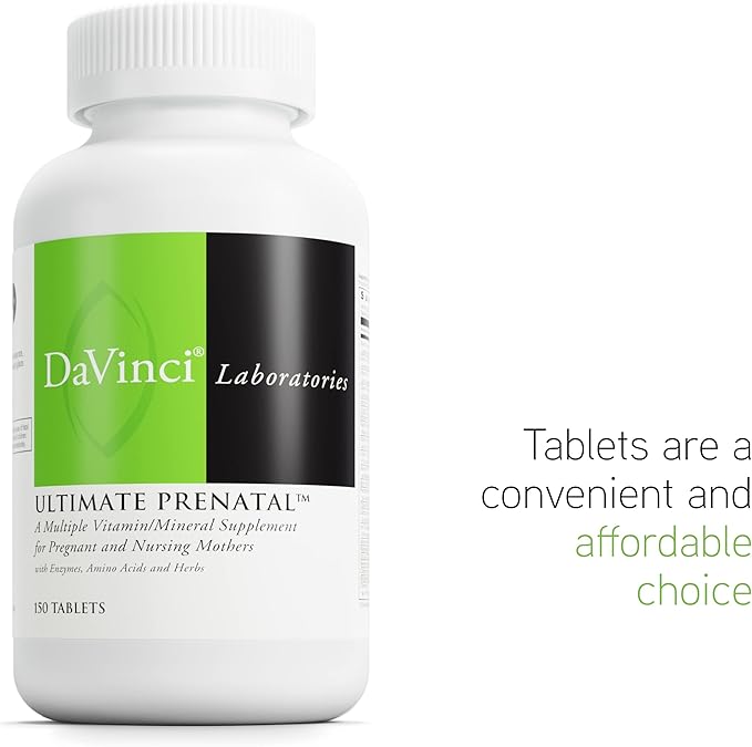 DaVinci Labs Ultimate Prenatal - Nutritional Supplement for Pregnant Women and Nursing Mothers to Support Healthy Pregnancy and Lactation* - With Vitamins, Minerals, Amino Acids and More - 150 Tablets
