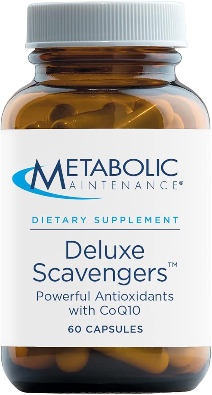 Metabolic Maintenance Deluxe Scavengers - Antioxidant Supplement with Vitamin C, Glutathione, Pomegranate, CoQ10 - Lutein + Zeaxanthin to Support Healthy Vision + Cognition (60 Capsules)