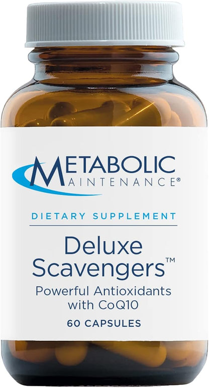 Metabolic Maintenance Deluxe Scavengers - Antioxidant Supplement with Vitamin C, Glutathione, Pomegranate, CoQ10 - Lutein + Zeaxanthin to Support Healthy Vision + Cognition (60 Capsules)
