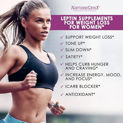 LeptinXT - Leptin Supplements for Weight Loss for Women, Healthy Fat Burner Pills, Advanced Strength Fat Burners for Women Weight Loss, Ideal Womens Fat Burner & Diet Pills, 60 Ct.