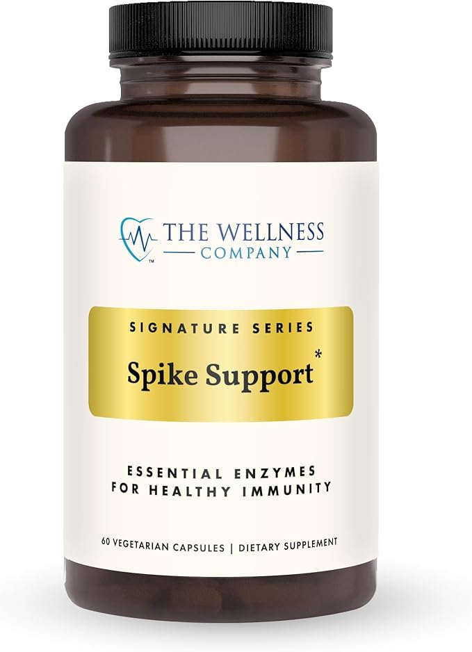 The Wellness Company Spike Support | 60 ct (1 Month Supply) | with Nattokinase, A Proteolytic Enzyme for Fibrinolytic (Anti-Clotting) | Non-GMO, Vegan, Gluten Free | for Year-Round Immune Support