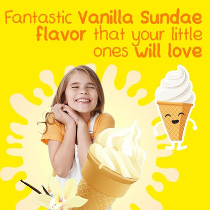 Chewable Magnesium for Kids, Relaxation and Calm Formula, Glycinate, Citrate, Taurate, Vitamin B6, D, C, Natural Vanilla Flavor, Sugar Free, Gluten Free, Non-GMO, 60 Chewable Tablets