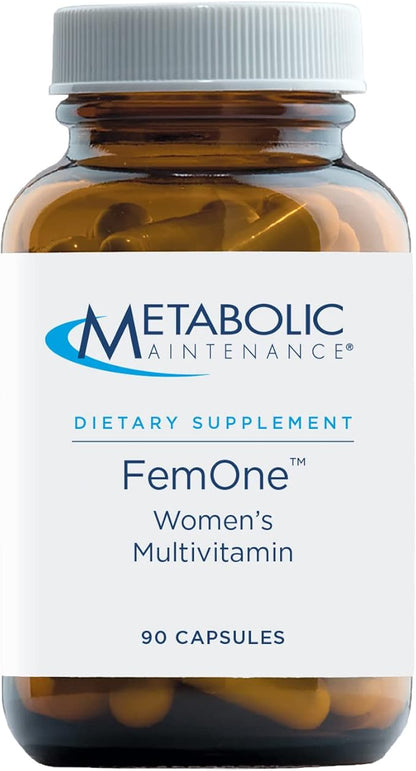 Metabolic Maintenance FemOne - Womens Multivitamin with Vitamin D3, Vitamin B12, Methylfolate - Contains Key Nutrients for Reproductive & Immune Health (90 Capsules)