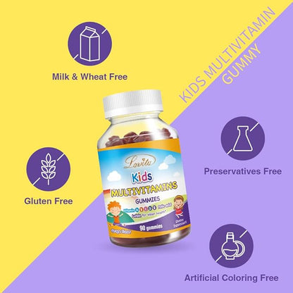 Lovita Kids Multivitamin Gummies, 90 Gummies (90 Count)