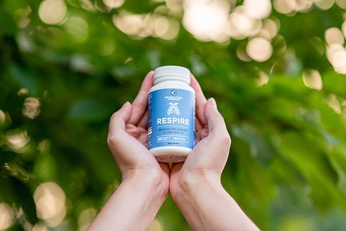 Respire Lung Support Supplement - Lung Cleanse & Lung Detox, Lung Health Formula with Quercetin, Bromelain & Butterbur for Clear Lungs, Breathing & Bronchial Support - 60 Capsules