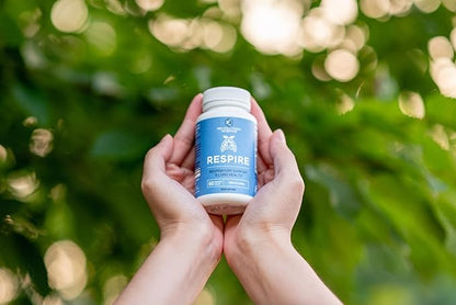 Respire Lung Support Supplement - Lung Cleanse & Lung Detox, Lung Health Formula with Quercetin, Bromelain & Butterbur for Clear Lungs, Breathing & Bronchial Support - 60 Capsules