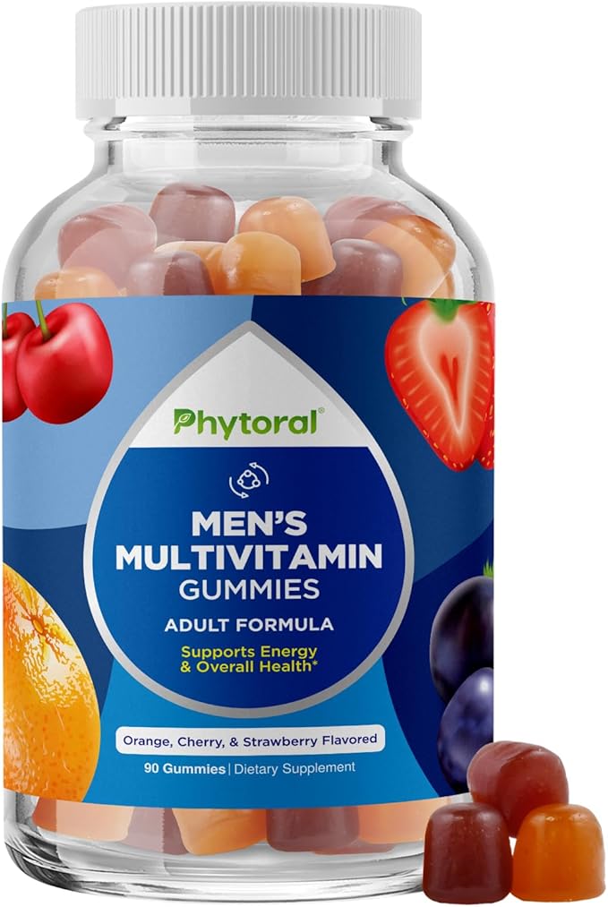 Natural Multivitamin for Men Gummies with Zinc - Men’s Multivitamin Gummy with Vitamin D C A & Biotin - Mens Multivitamins Gummies with Vitamin B6 & Vitamin B12 for Full Mens Health Supplement