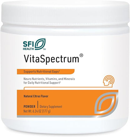 Klaire Labs VitaSpectrum Powder for Kids - Daily Children's Multivitamin/Mineral with 23 Essential Nutrients - Citrus Flavor - No Copper, Iron, Gluten or Casein (30 Servings, 171 Grams)