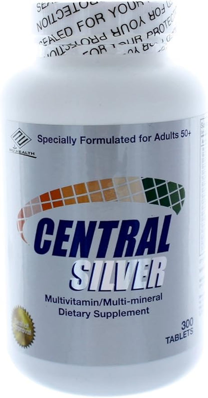 Central Silver Multivitamin Multimineral Supplement, 300 Tablets