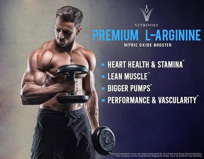 Extra Strength L Arginine Capsule 1500mg - Nitric Oxide Supplements for Stamina, Muscle, Vascularity & Energy - Powerful NO Booster with L-Arginine, L-Citrulline & Essential Amino Acids