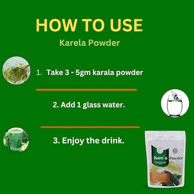SVATV Karela Powder | Bitter Melon | Momordica Charantia | Good for Skin | Non GMO- 227 Gram, Half Pound, 8 Ounce