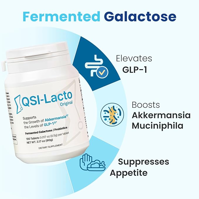 Original 2 Packs, 180 Servings, Naturally Supports GLP-1 Level Elevation, Galactose Included, Gut Health, Prebiotics, Chewable