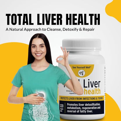 See Yourself Well Total Liver Health: Liver Cleanse, Detox & Repair Fatty Liver. Milk Thistle Extract, Dandelion Root, Yarrow, Burdock Root & Cynara (Artichoke) to Support Healthy Liver Function