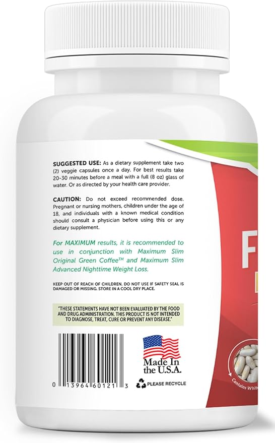 Maximum Slim Fat & Carb Blocker Pure Kidney Bean Extract for Weight Loss and Appetite Suppressant,