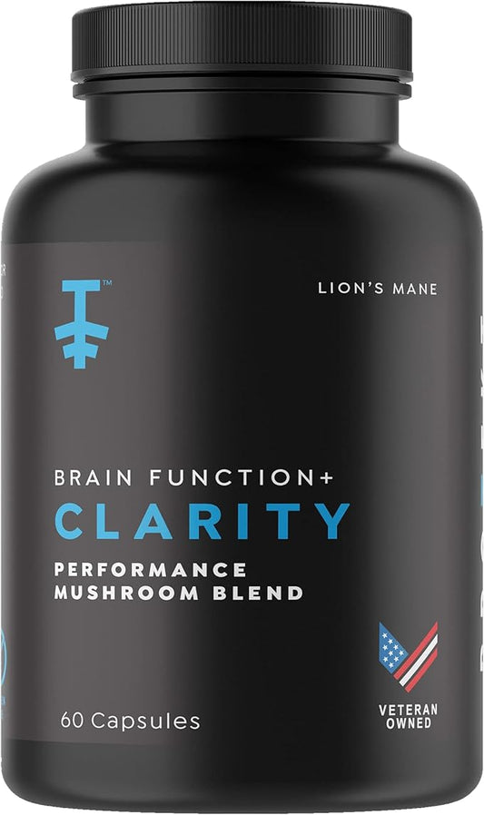 PROTEKT Lions Mane Supplement Capsules - Lion's Mane & Reishi Mushroom Capsules, Nootropics Brain Supplements for Memory and Focus, Mushroom Supplement, Brain Energy Supplements - 60 Count